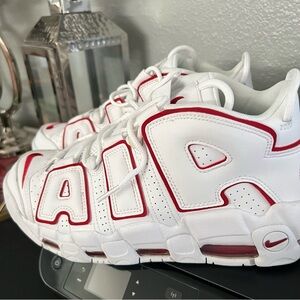 Nike Air uptempo red and white